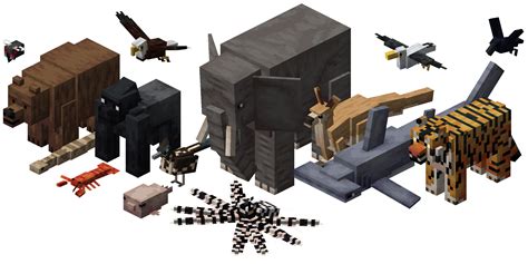 All of these mobs fall into either two categories most of them are real world creatures, like Grizzly Bears, Roadrunners, Orcas, etc; but some of them are purely fictional, like the Endergade and Bone Serpent. . Alexs mobs fabric